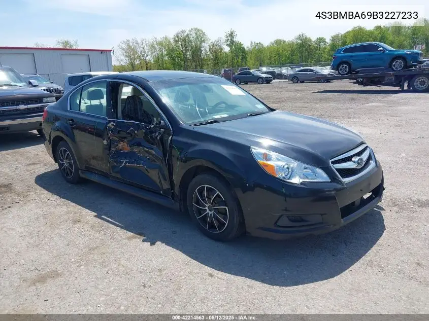 2011 Subaru Legacy 2.5I VIN: 4S3BMBA69B3227233 Lot: 42214563