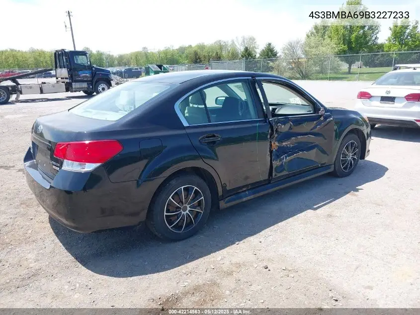 2011 Subaru Legacy 2.5I VIN: 4S3BMBA69B3227233 Lot: 42214563