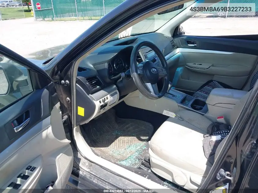 2011 Subaru Legacy 2.5I VIN: 4S3BMBA69B3227233 Lot: 42214563