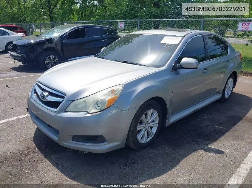 2011 Subaru Legacy 2.5I Premium VIN: 4S3BMBG67B3229201 Lot: 42244519