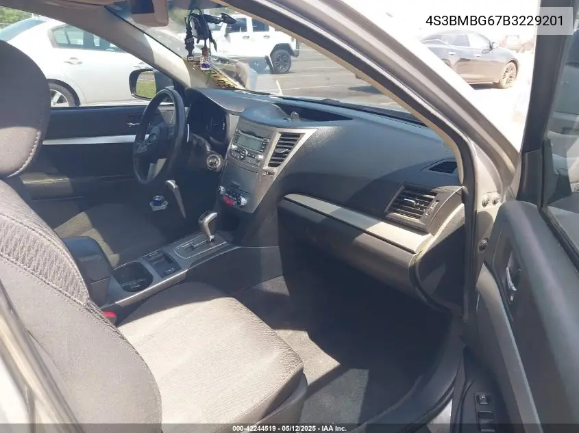 2011 Subaru Legacy 2.5I Premium VIN: 4S3BMBG67B3229201 Lot: 42244519