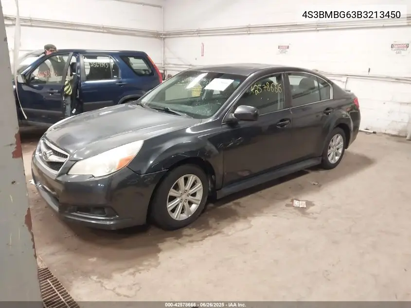 2011 Subaru Legacy 2.5I Premium VIN: 4S3BMBG63B3213450 Lot: 42578666