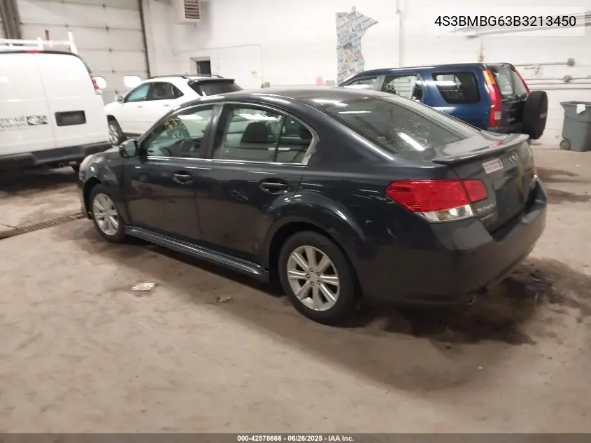 2011 Subaru Legacy 2.5I Premium VIN: 4S3BMBG63B3213450 Lot: 42578666