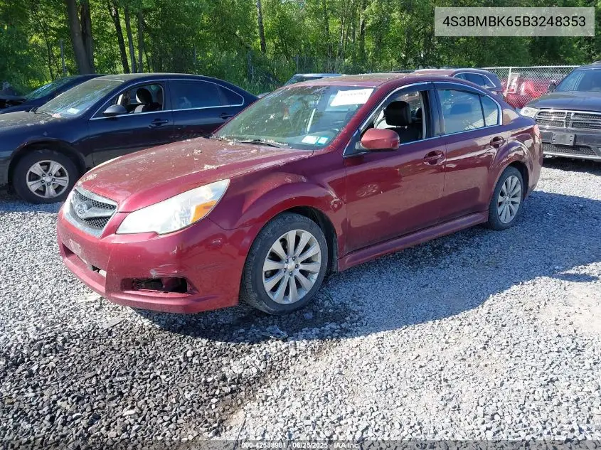 2011 Subaru Legacy 2.5I Limited VIN: 4S3BMBK65B3248353 Lot: 42588981