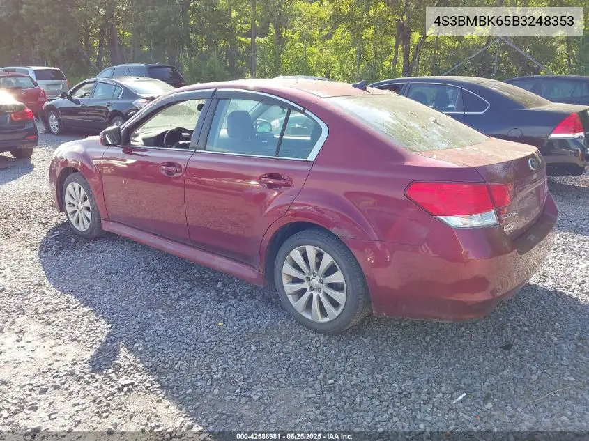 2011 Subaru Legacy 2.5I Limited VIN: 4S3BMBK65B3248353 Lot: 42588981