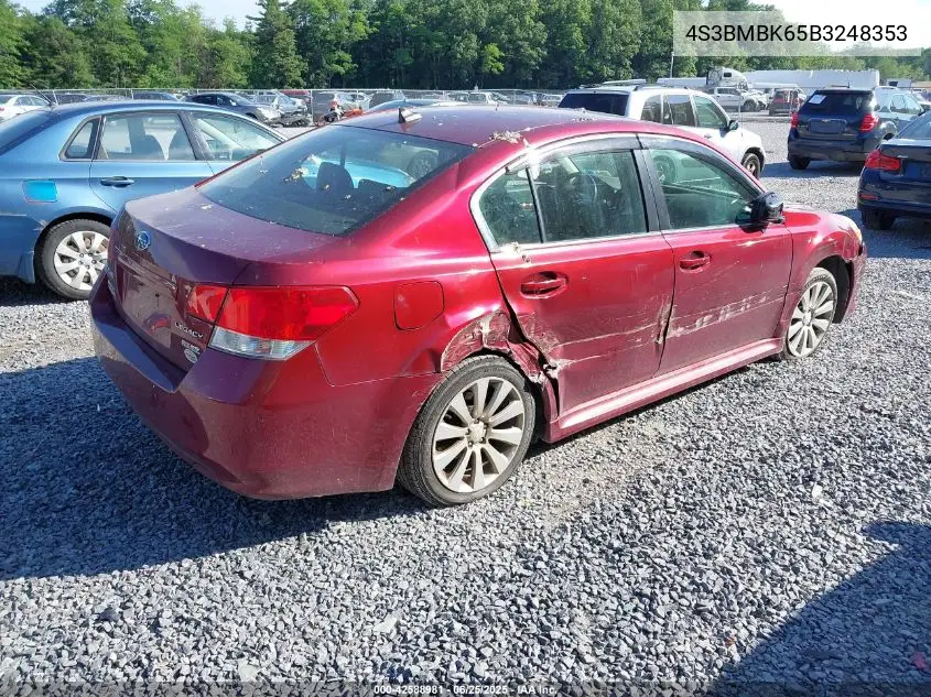 2011 Subaru Legacy 2.5I Limited VIN: 4S3BMBK65B3248353 Lot: 42588981