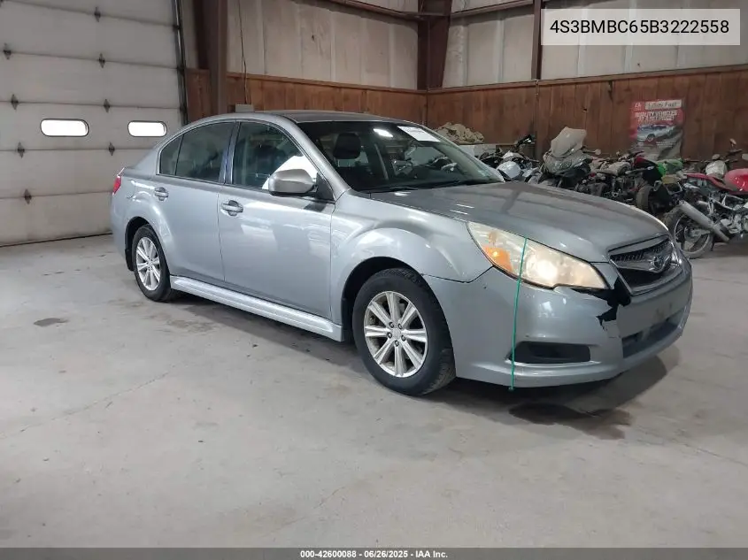 2011 Subaru Legacy 2.5I Premium VIN: 4S3BMBC65B3222558 Lot: 42600088