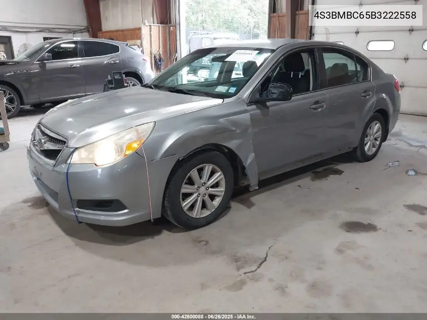 2011 Subaru Legacy 2.5I Premium VIN: 4S3BMBC65B3222558 Lot: 42600088