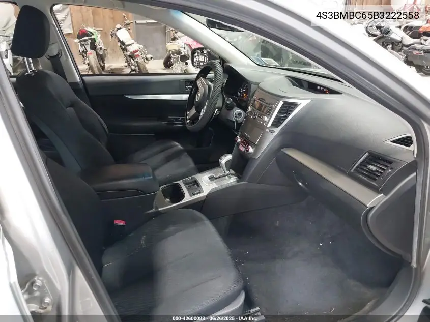 2011 Subaru Legacy 2.5I Premium VIN: 4S3BMBC65B3222558 Lot: 42600088