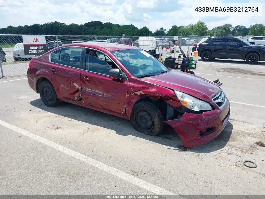 2011 Subaru Legacy 2.5I VIN: 4S3BMBA69B3212764 Lot: 42617067
