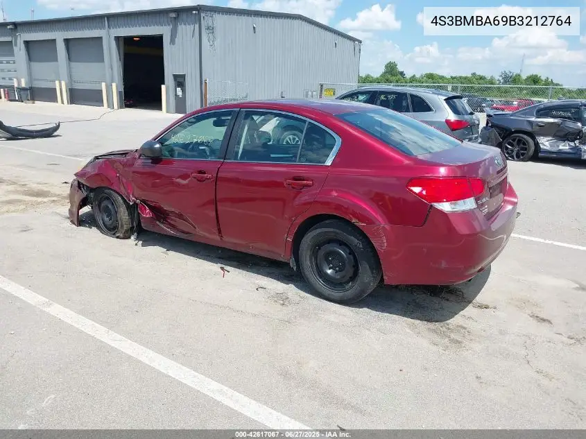 2011 Subaru Legacy 2.5I VIN: 4S3BMBA69B3212764 Lot: 42617067