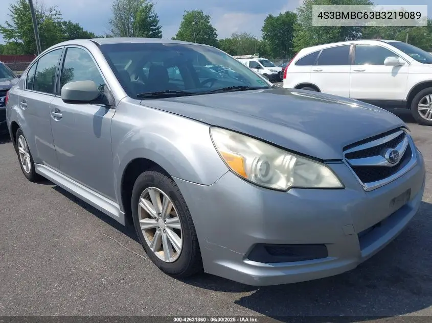 2011 Subaru Legacy 2.5I Premium VIN: 4S3BMBC63B3219089 Lot: 42631860