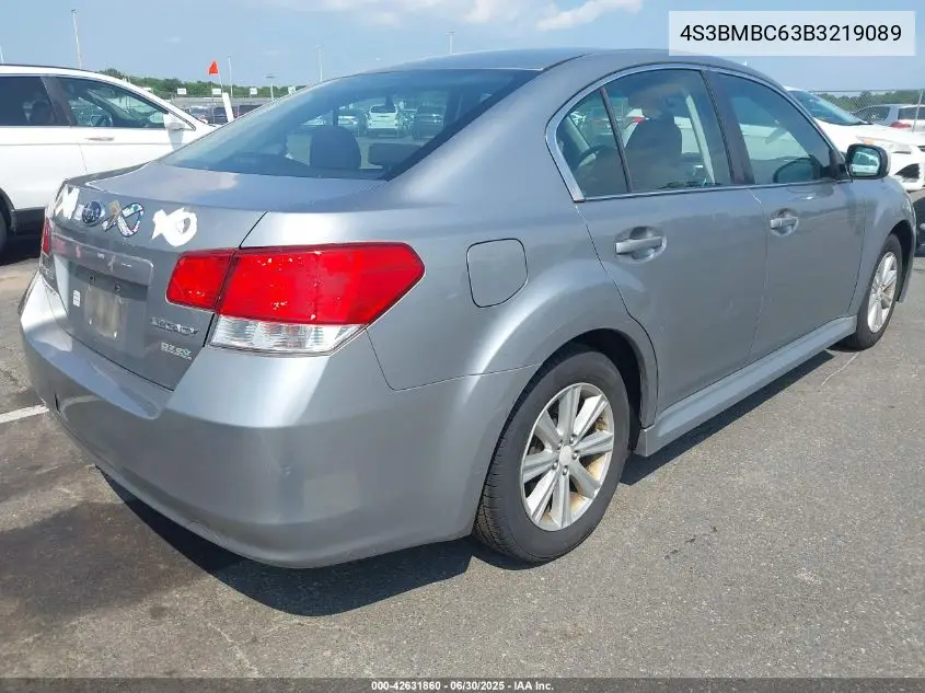 2011 Subaru Legacy 2.5I Premium VIN: 4S3BMBC63B3219089 Lot: 42631860