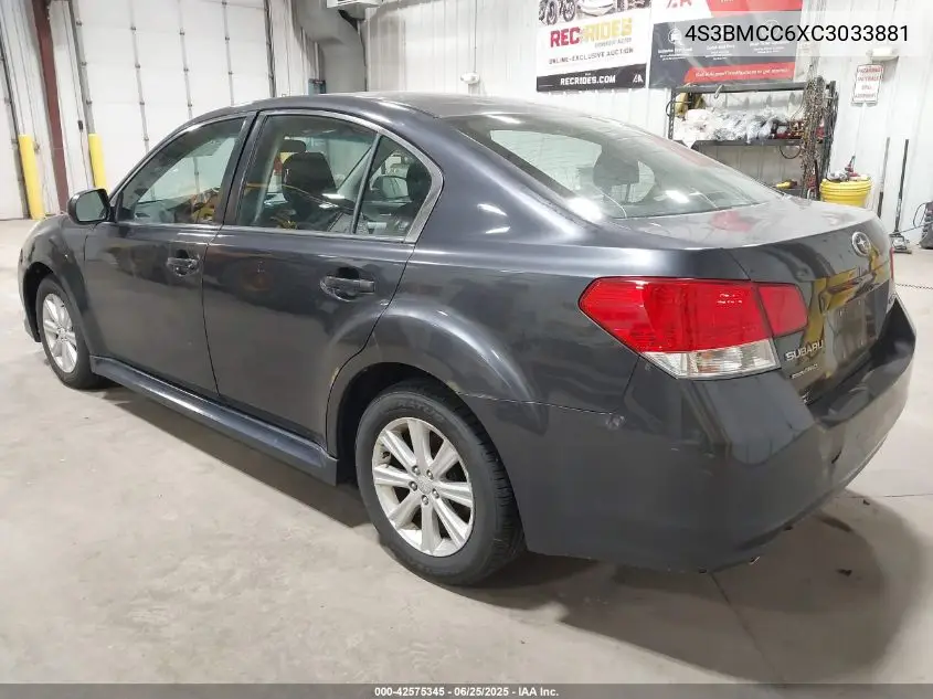 2012 Subaru Legacy 2.5I Premium VIN: 4S3BMCC6XC3033881 Lot: 42575345