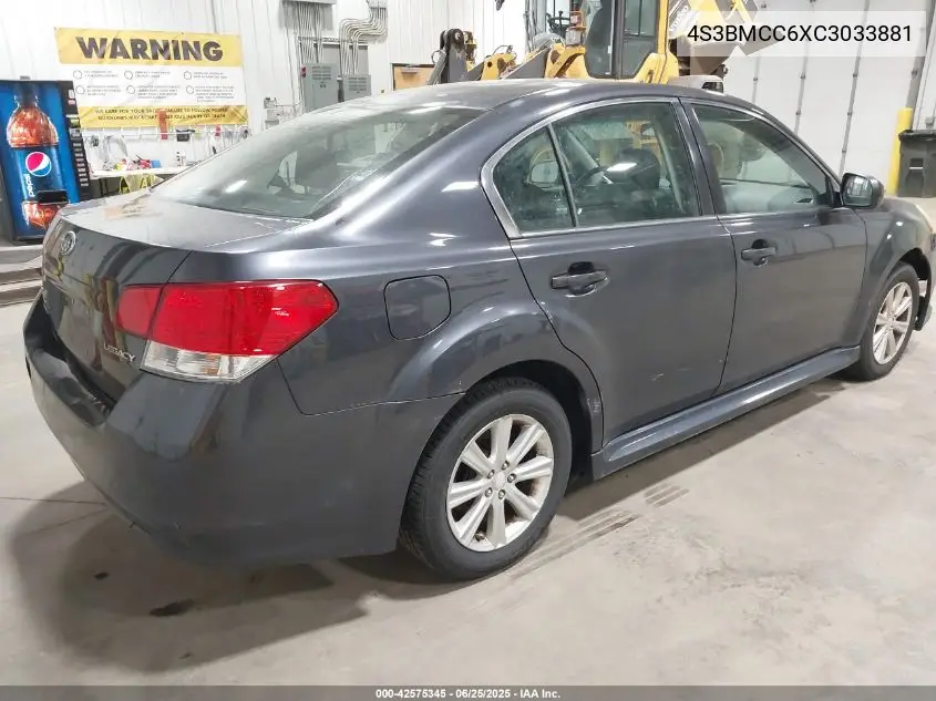 2012 Subaru Legacy 2.5I Premium VIN: 4S3BMCC6XC3033881 Lot: 42575345