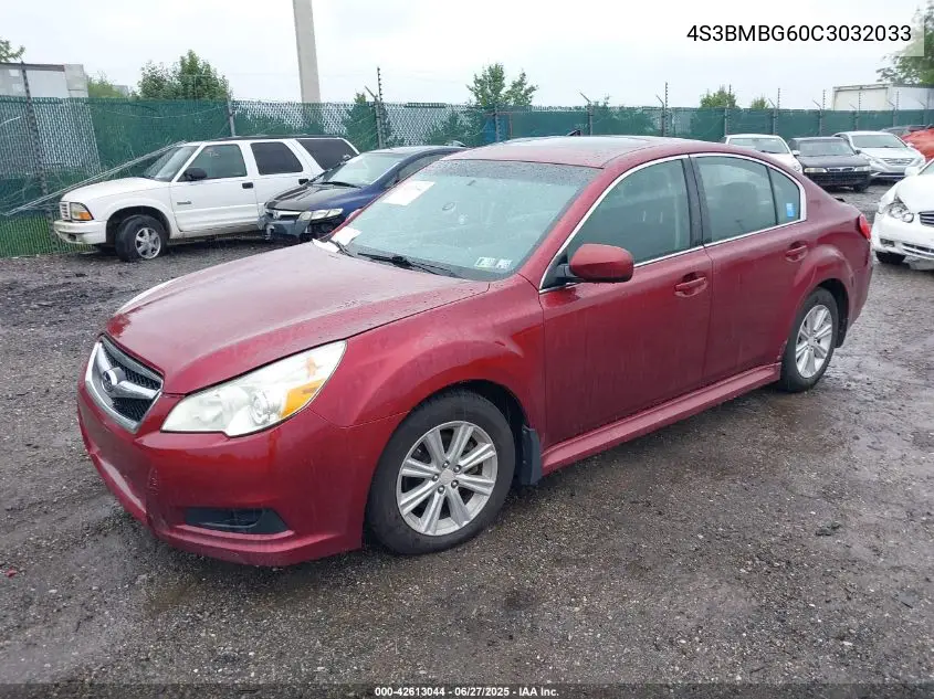 2012 Subaru Legacy 2.5I Premium VIN: 4S3BMBG60C3032033 Lot: 42613044