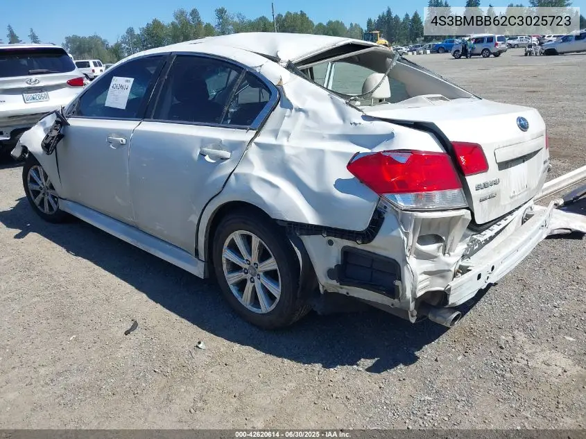 2012 Subaru Legacy 2.5I Premium VIN: 4S3BMBB62C3025723 Lot: 42620614