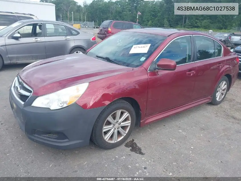 2012 Subaru Legacy 2.5I Premium VIN: 4S3BMAG68C1027538 Lot: 42764467