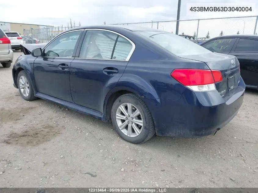 2013 Subaru Legacy 2.5I Premium VIN: 4S3BMGB63D3040004 Lot: 12313464
