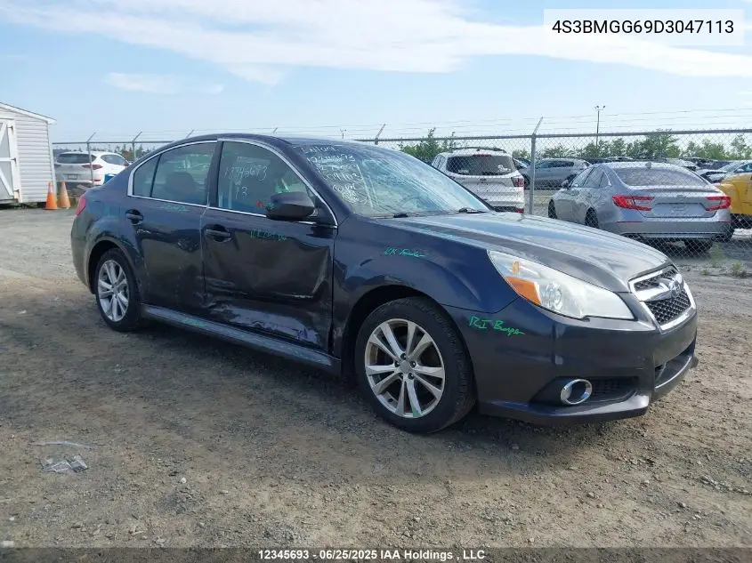 2013 Subaru Legacy 2.5I Touring Package VIN: 4S3BMGG69D3047113 Lot: 12345693