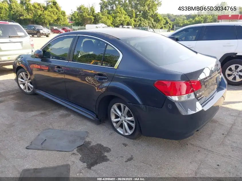 2013 Subaru Legacy 2.5I Premium VIN: 4S3BMBG65D3034765 Lot: 42590491