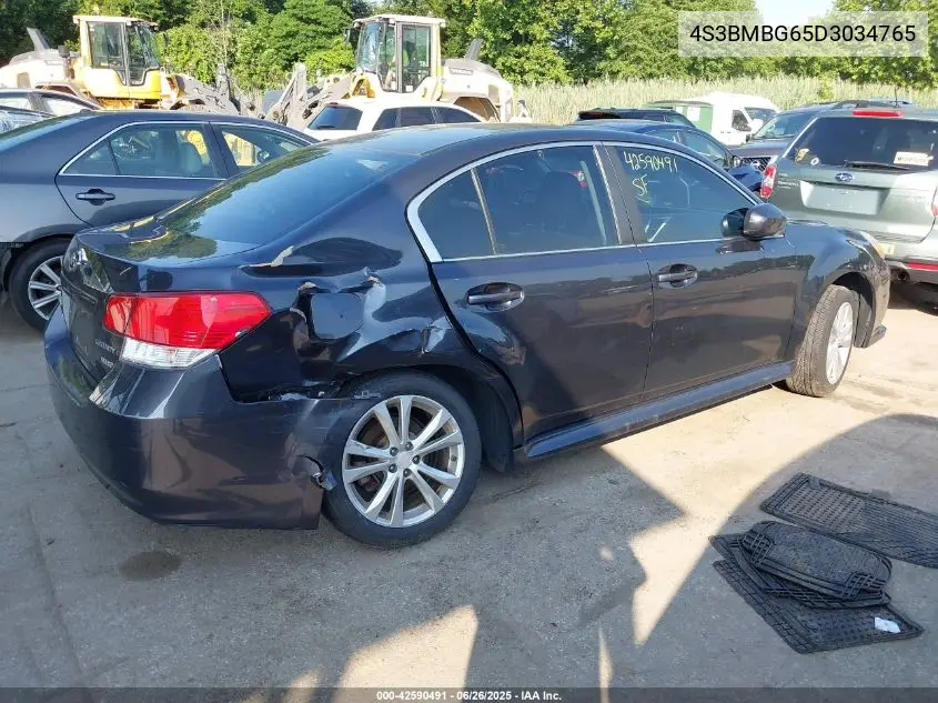 2013 Subaru Legacy 2.5I Premium VIN: 4S3BMBG65D3034765 Lot: 42590491