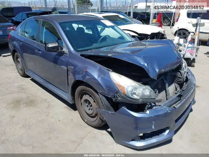 2013 Subaru Legacy 2.5I VIN: 4S3BMCA62D3034852 Lot: 42625150