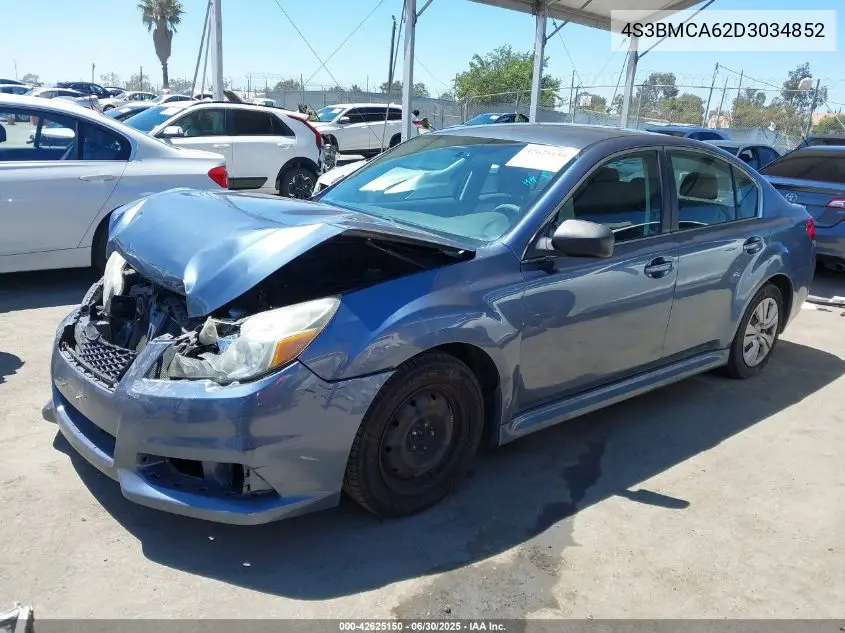 2013 Subaru Legacy 2.5I VIN: 4S3BMCA62D3034852 Lot: 42625150