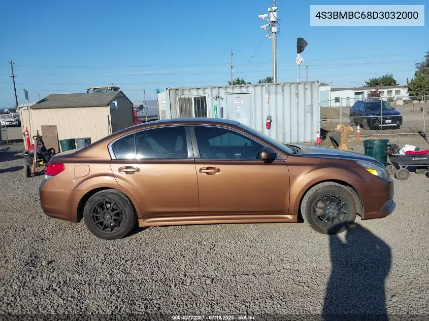 2013 Subaru Legacy 2.5I Premium VIN: 4S3BMBC68D3032000 Lot: 42772287