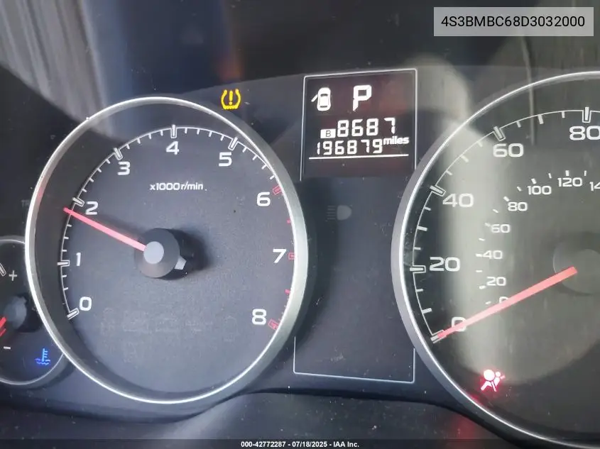 2013 Subaru Legacy 2.5I Premium VIN: 4S3BMBC68D3032000 Lot: 42772287