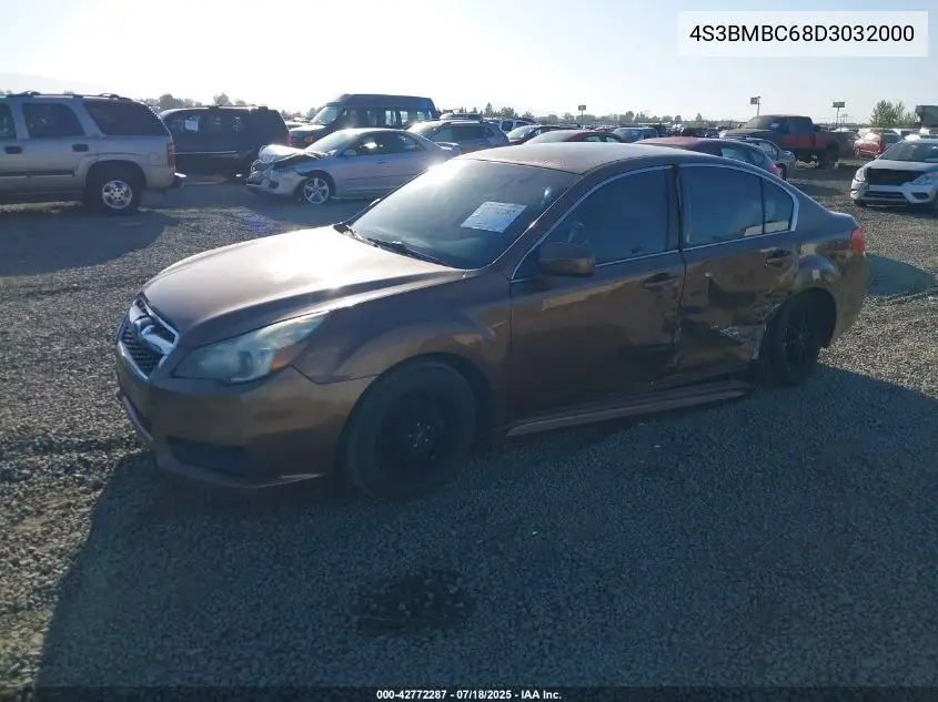 2013 Subaru Legacy 2.5I Premium VIN: 4S3BMBC68D3032000 Lot: 42772287