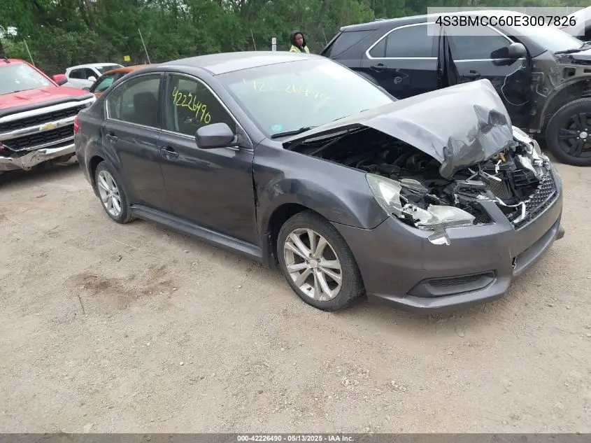 2014 Subaru Legacy 2.5I Premium VIN: 4S3BMCC60E3007826 Lot: 42226490