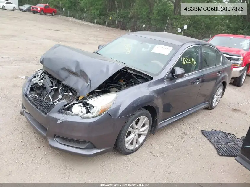 2014 Subaru Legacy 2.5I Premium VIN: 4S3BMCC60E3007826 Lot: 42226490