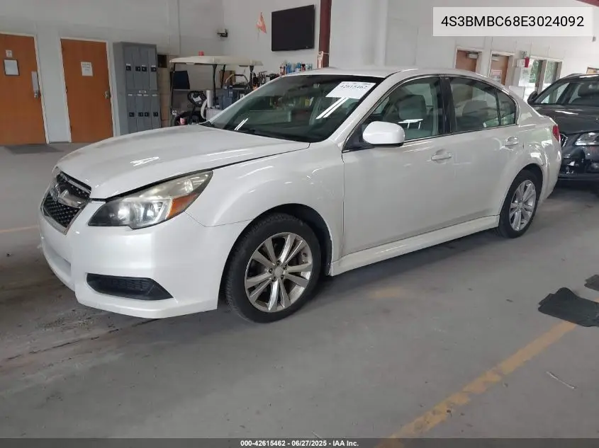 2014 Subaru Legacy 2.5I Premium VIN: 4S3BMBC68E3024092 Lot: 42615462
