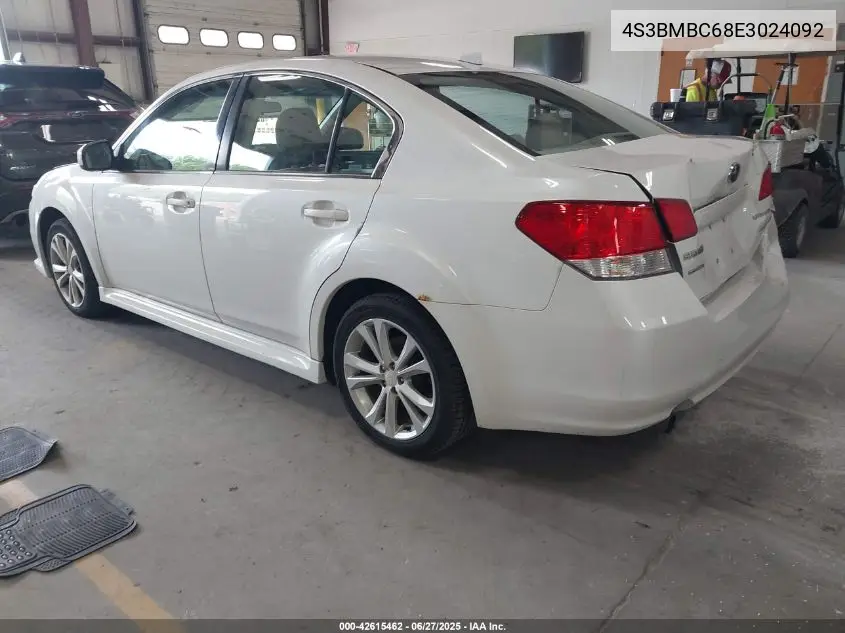 2014 Subaru Legacy 2.5I Premium VIN: 4S3BMBC68E3024092 Lot: 42615462