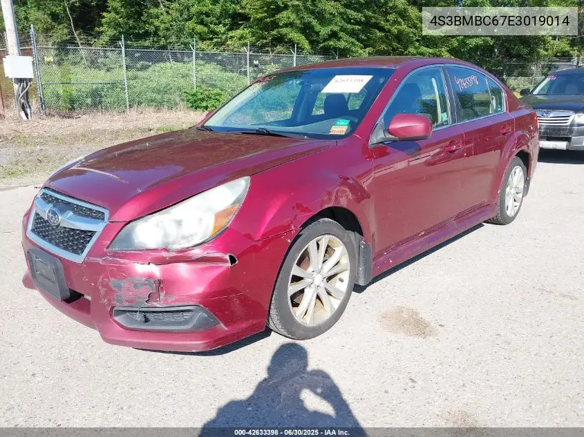 2014 Subaru Legacy 2.5I Premium VIN: 4S3BMBC67E3019014 Lot: 42633398