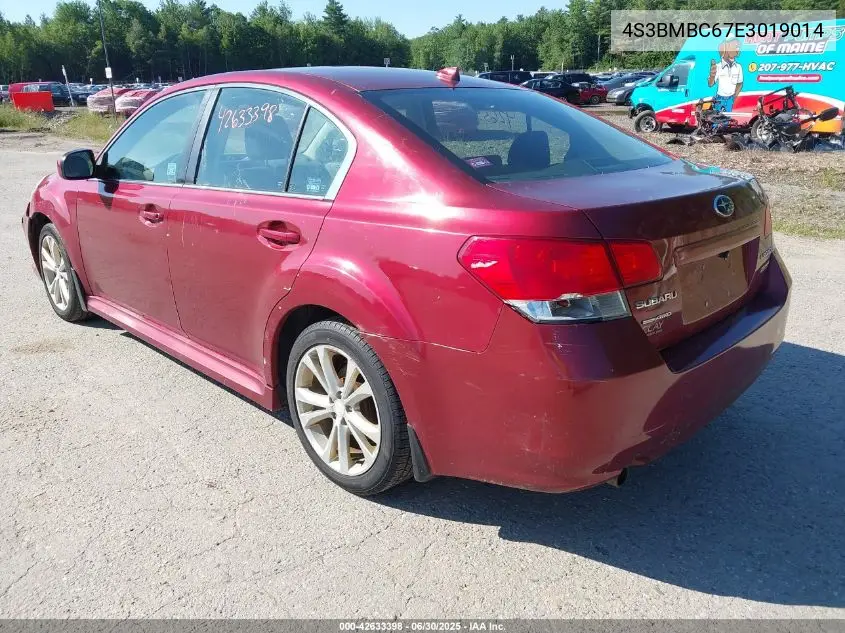 2014 Subaru Legacy 2.5I Premium VIN: 4S3BMBC67E3019014 Lot: 42633398