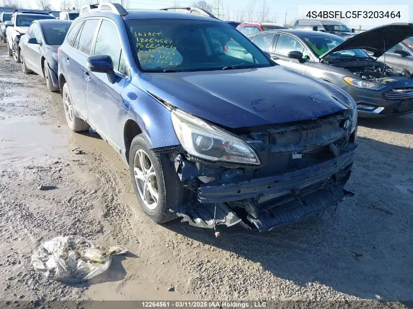 2015 Subaru Legacy Outback VIN: 4S4BSFLC5F3203464 Lot: 12264561