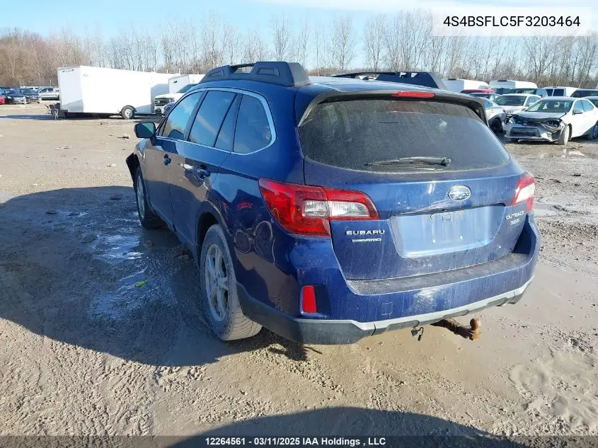 2015 Subaru Legacy Outback VIN: 4S4BSFLC5F3203464 Lot: 12264561