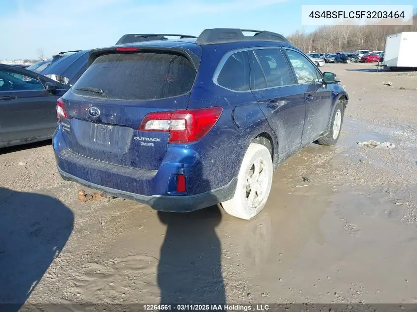 2015 Subaru Legacy Outback VIN: 4S4BSFLC5F3203464 Lot: 12264561