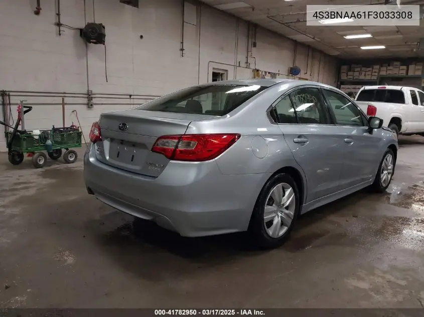 2015 Subaru Legacy 2.5I VIN: 4S3BNAA61F3033308 Lot: 41782950