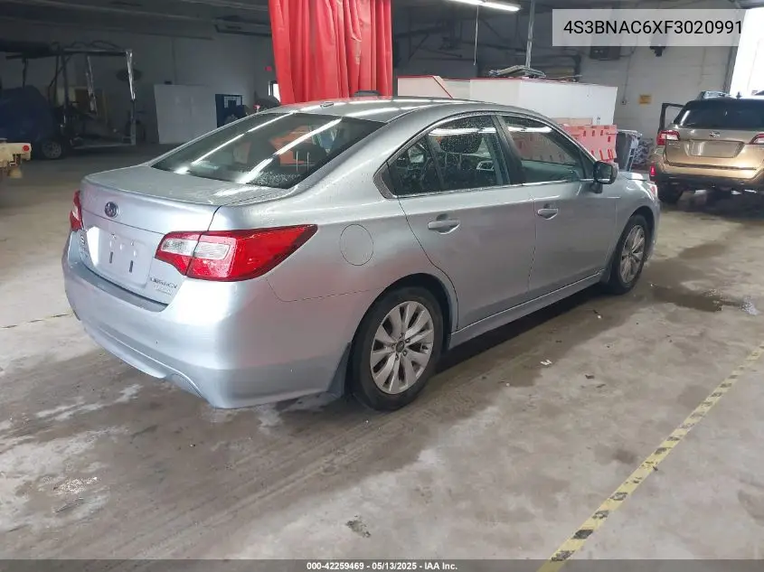2015 Subaru Legacy 2.5I Premium VIN: 4S3BNAC6XF3020991 Lot: 42259469