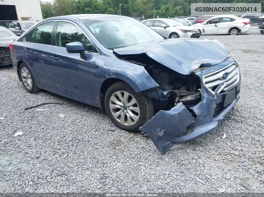 2015 Subaru Legacy 2.5I Premium VIN: 4S3BNAC60F3030414 Lot: 42761192