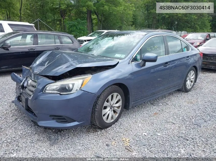 2015 Subaru Legacy 2.5I Premium VIN: 4S3BNAC60F3030414 Lot: 42761192