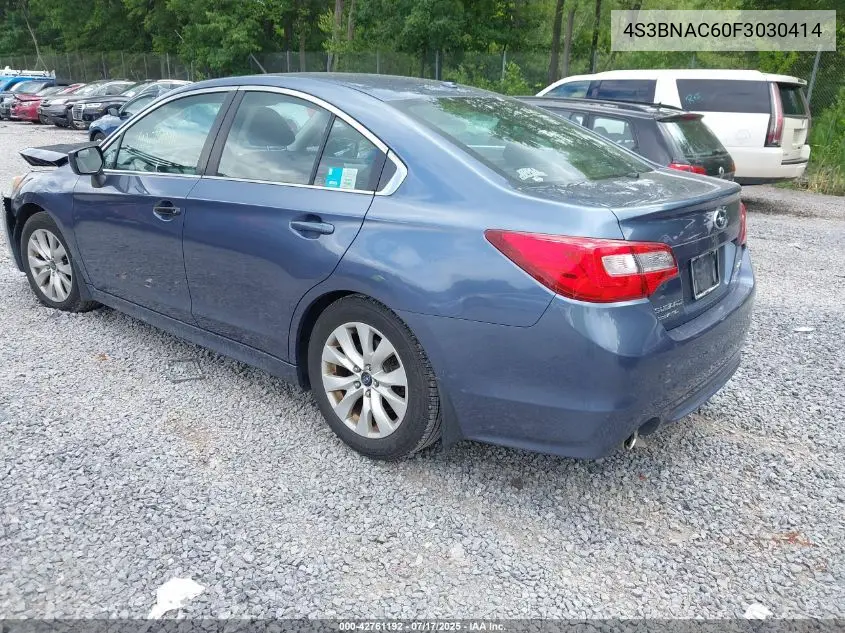 2015 Subaru Legacy 2.5I Premium VIN: 4S3BNAC60F3030414 Lot: 42761192