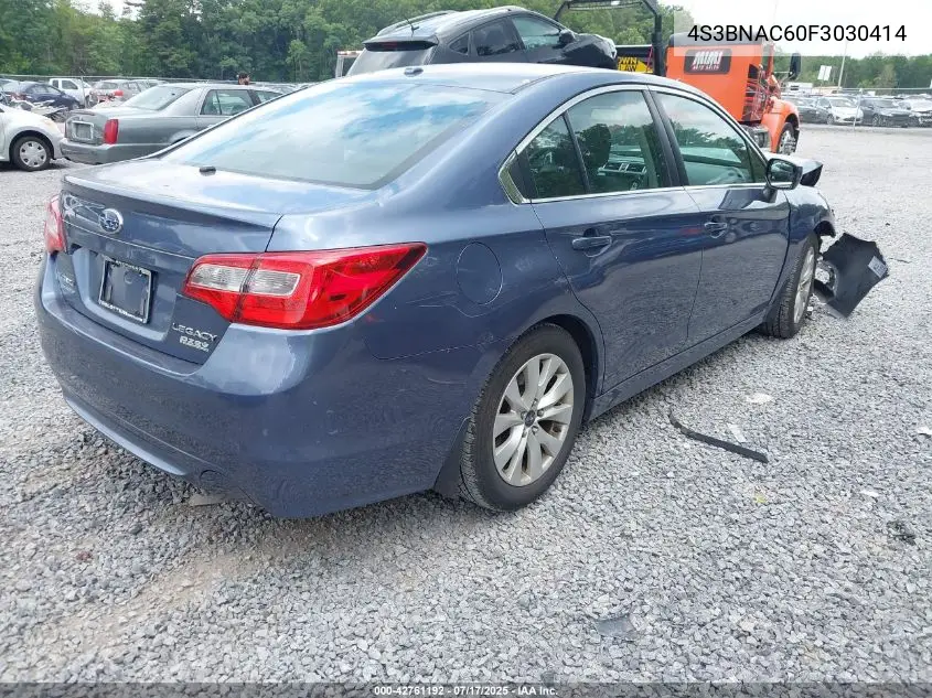 2015 Subaru Legacy 2.5I Premium VIN: 4S3BNAC60F3030414 Lot: 42761192