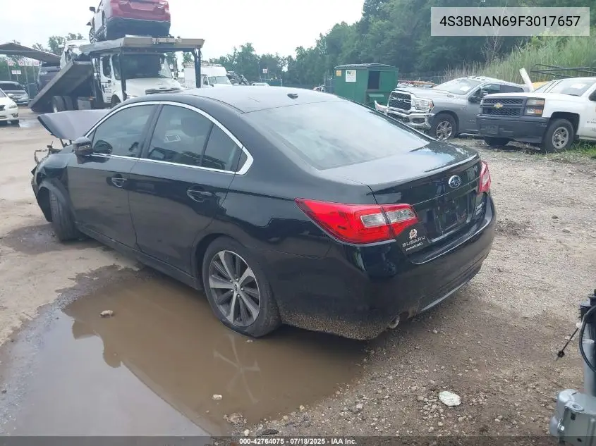 2015 Subaru Legacy 2.5I Limited VIN: 4S3BNAN69F3017657 Lot: 42764075