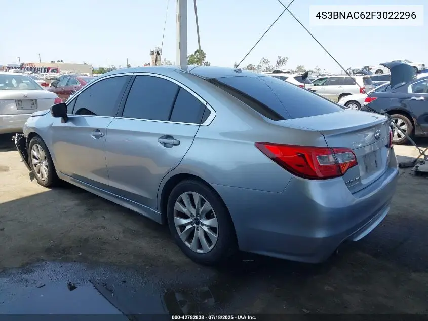 2015 Subaru Legacy 2.5I Premium VIN: 4S3BNAC62F3022296 Lot: 42782838