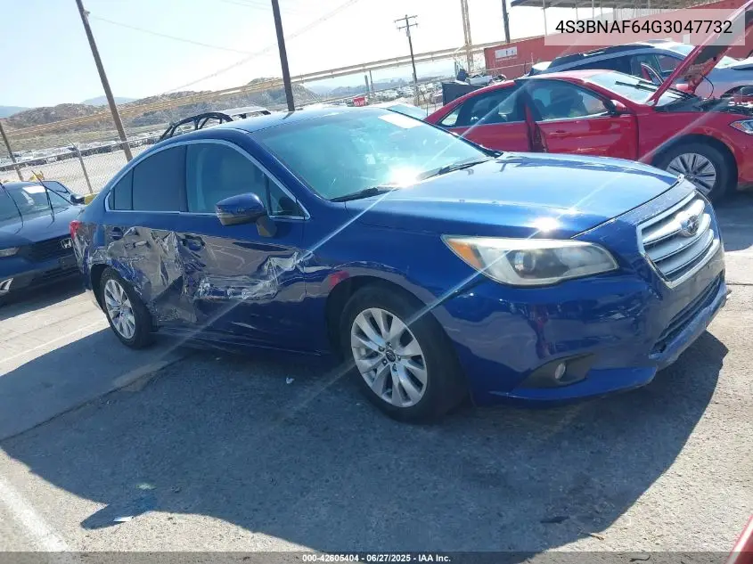 2016 Subaru Legacy 2.5I Premium VIN: 4S3BNAF64G3047732 Lot: 42605404