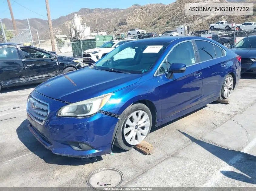 2016 Subaru Legacy 2.5I Premium VIN: 4S3BNAF64G3047732 Lot: 42605404